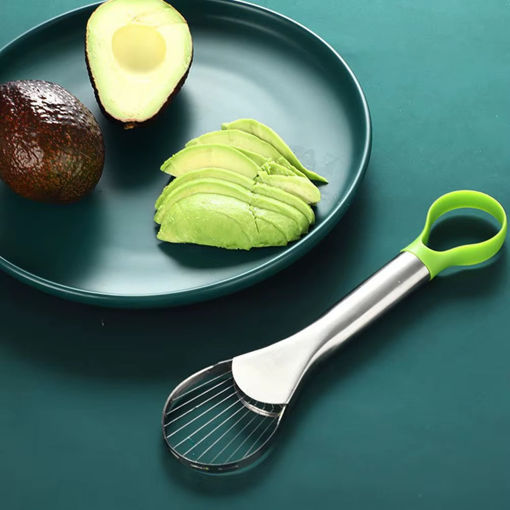 Avocado Knife 2 in 1 Stainless Steel Avocado Cutter Peeler Knife Kiwi Salad Slicer Peeler Kitchen Gadget Fruit Vegetable Tools